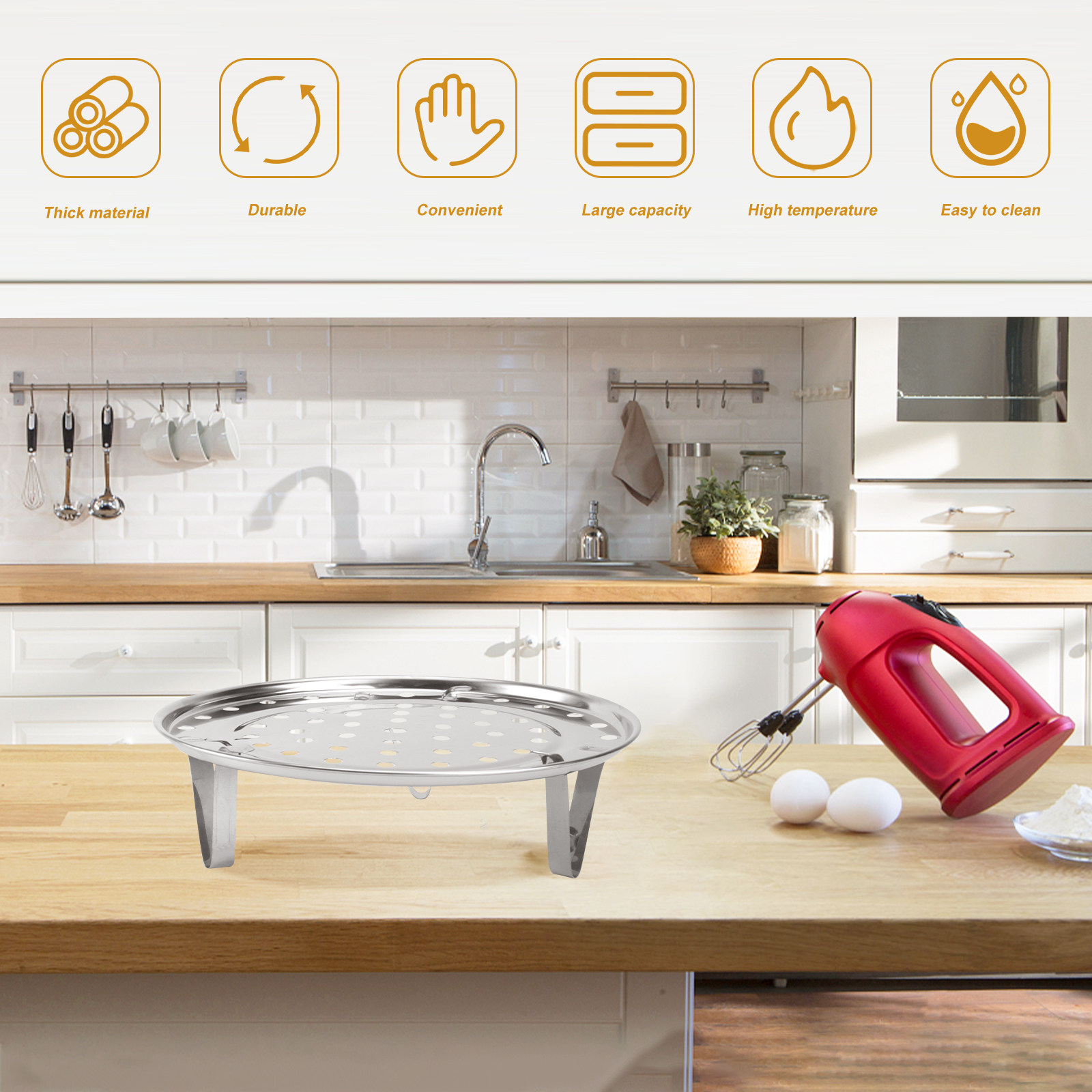 Kitchen Design For Baking - رف تبخير من الفولاذ المقاوم للصدأ
