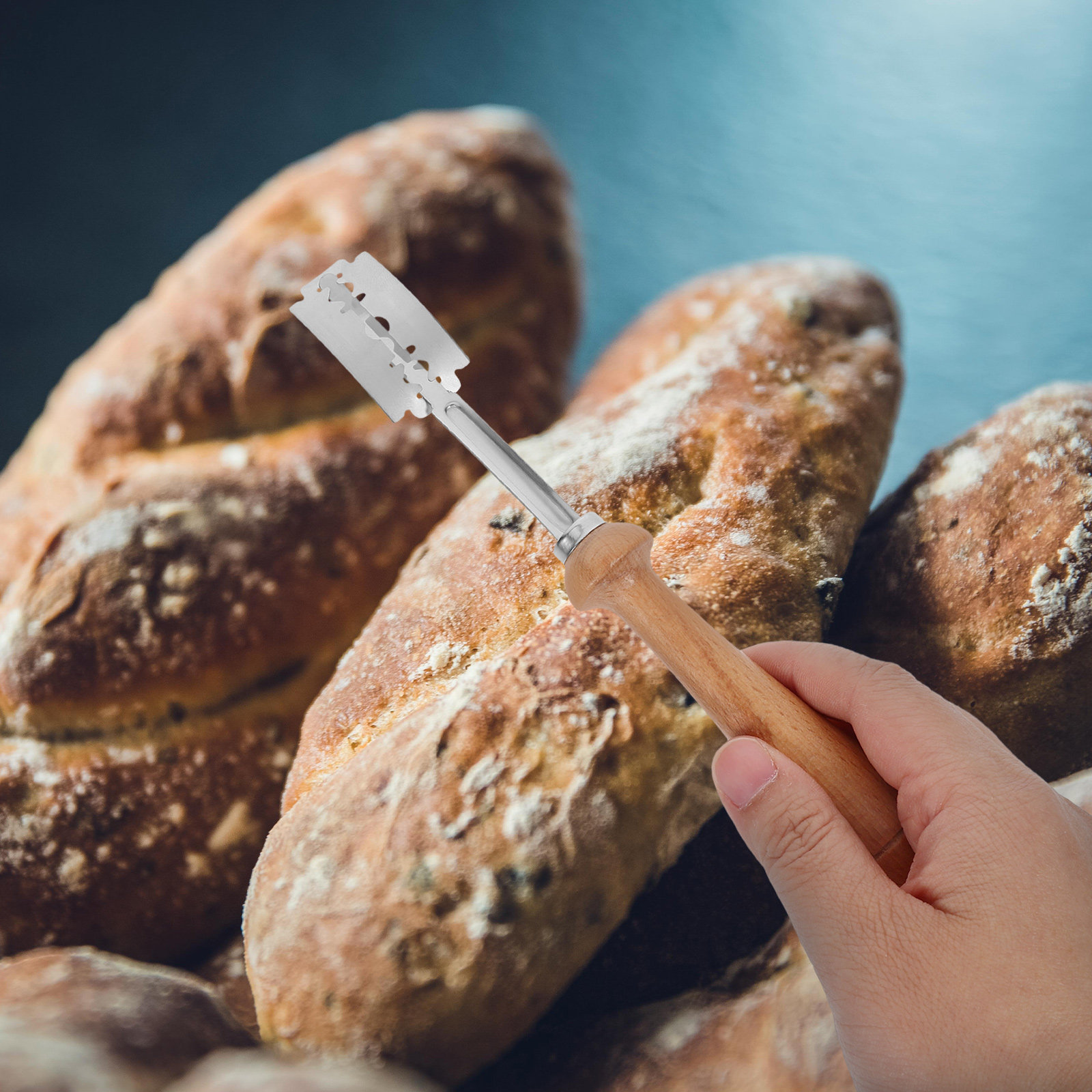 Bread Lame Scoring - مجموعة أدوات تقطيع الخبز من الفولاذ