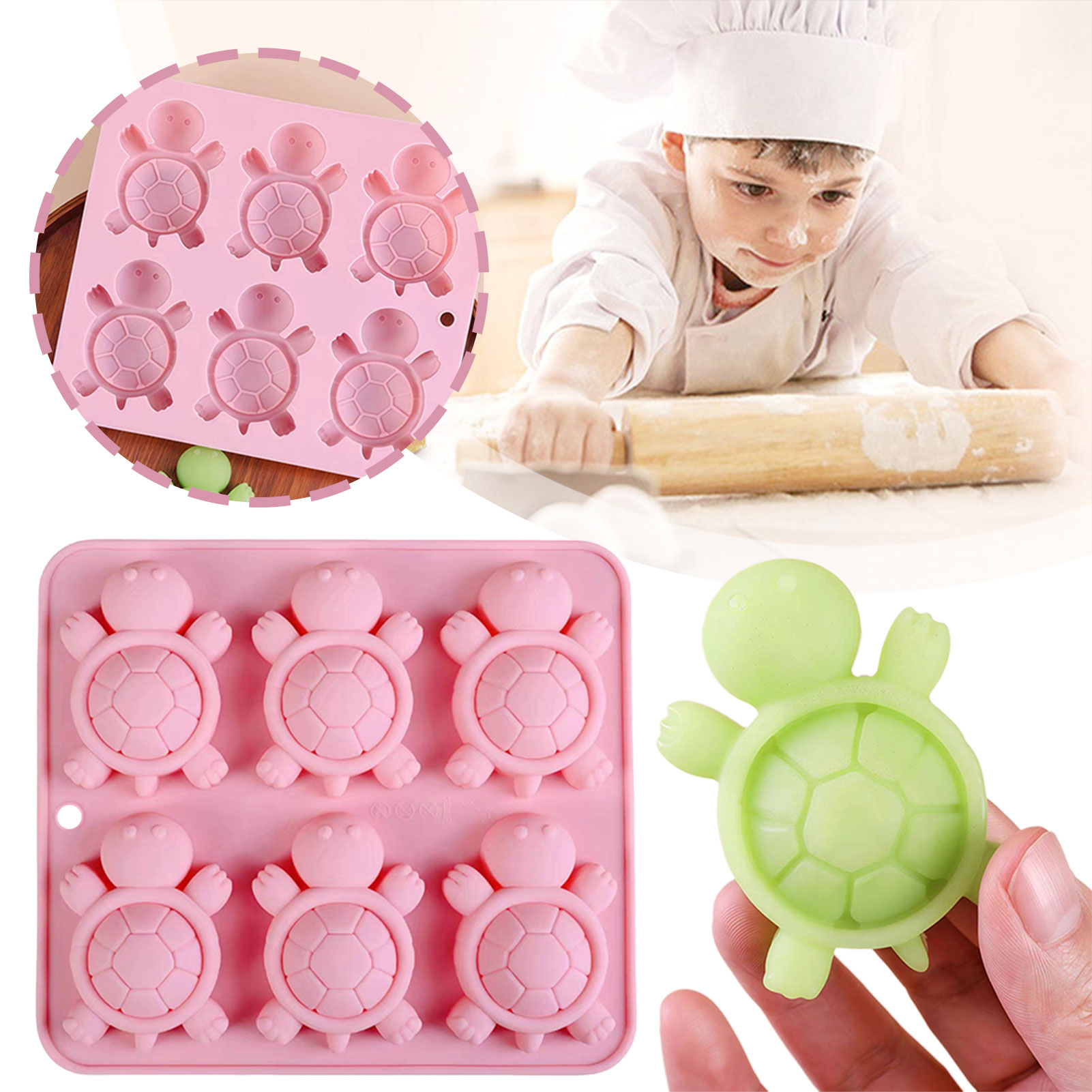 Kitchen Baking Trays - السلاحف الجليد صينية ثلاثية الأبعاد السلاحف
