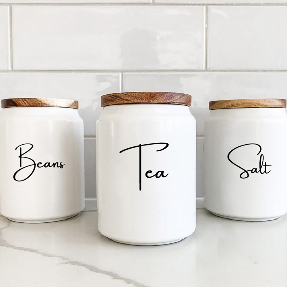Kitchen Baking Organization - منظم المطبخ علبة جرة تسميات ملصق