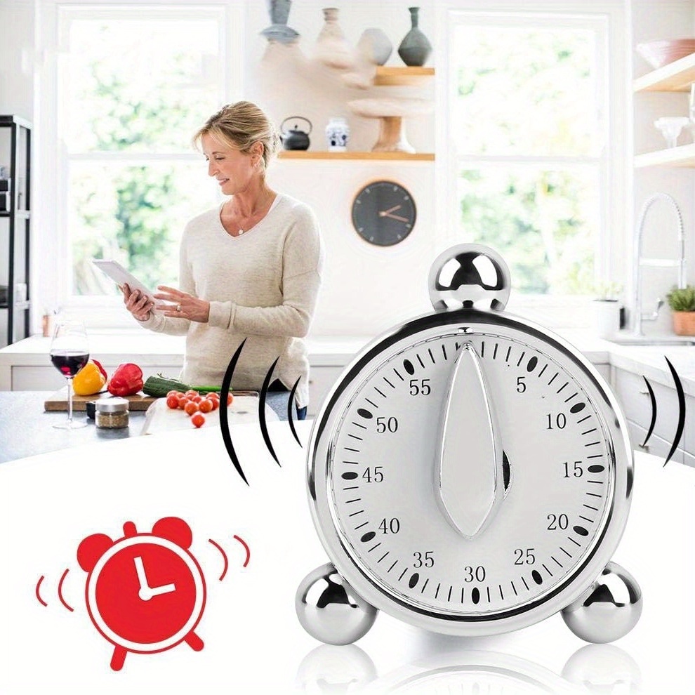 Kitchen Baking Timer - مؤقت ميكانيكي مرئي، ساعة العد التنازلي