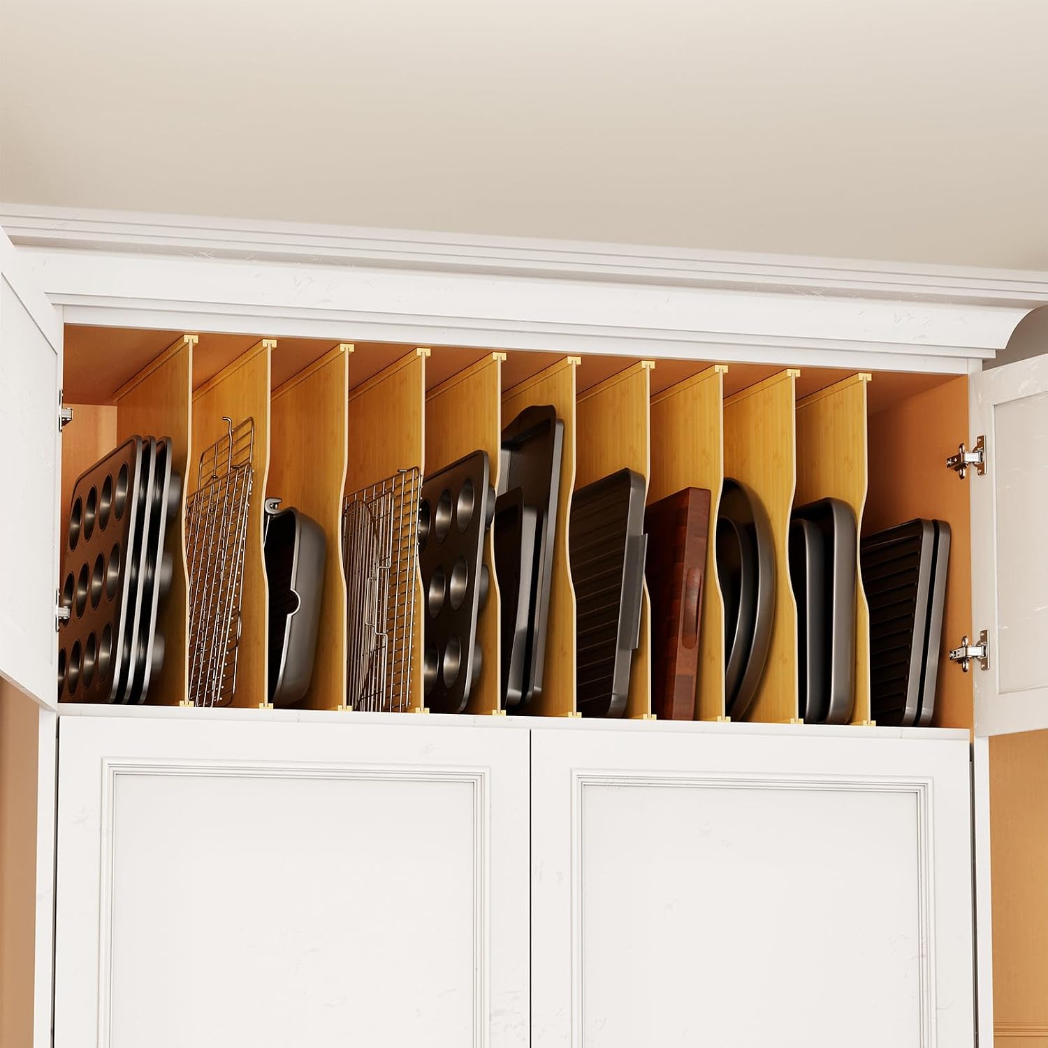 Kitchen Baking Organization - 10 قطع من فواصل الصواني المصنوعة