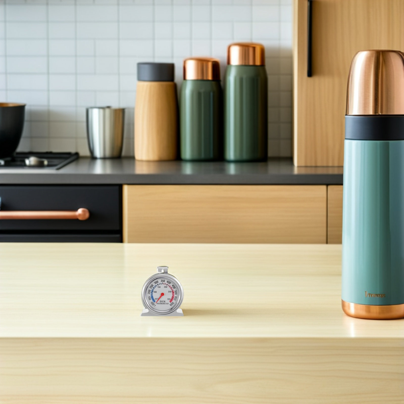 مقياس حرارة للفرن من الفولاذ ا - مراجعة Kitchen Design For Baking وسعره