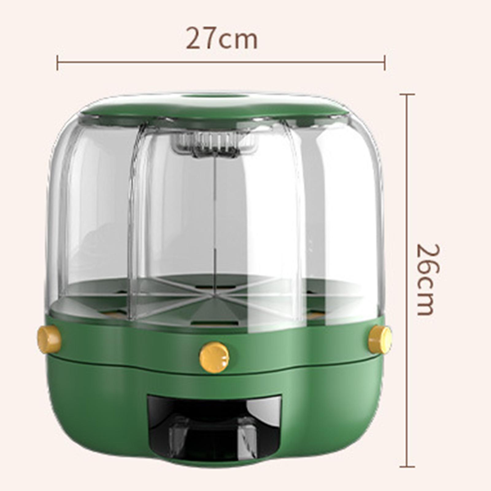 موزع حبوب دوار، وعاء تخزين الأ - مراجعة Kitchen Baking Organization وسعره