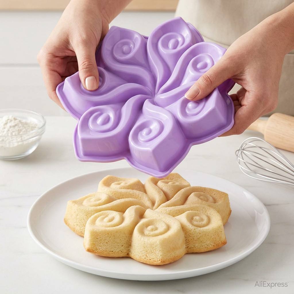 قالب كيك سيليكون كبير على شكل  - مراجعة Kitchen Baking Store وسعره