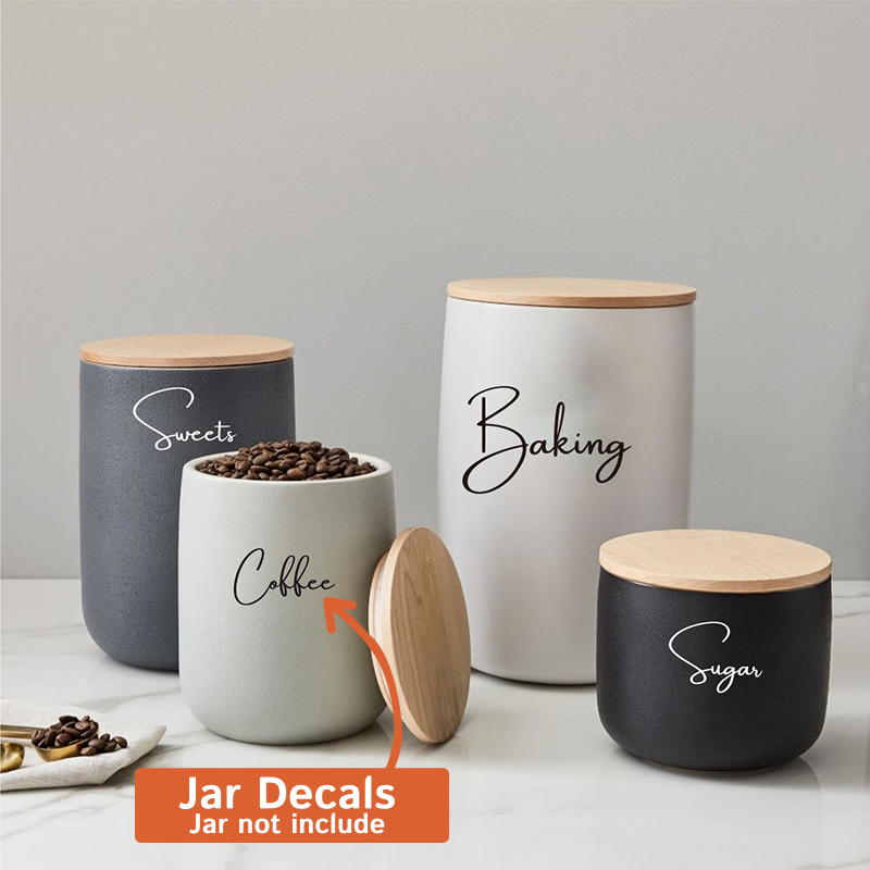 ملصق مائي فقط 8 قطع من ملصقات  - مراجعة Kitchen Baking Organization وسعره