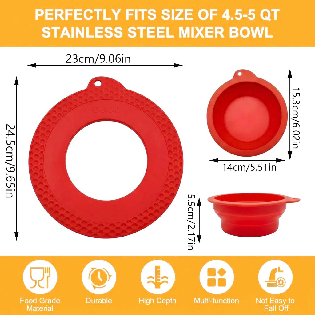 غطاء وعاء خلاط السيليكون بسعة  - مراجعة Kitchenaid Baking Bowl وسعره