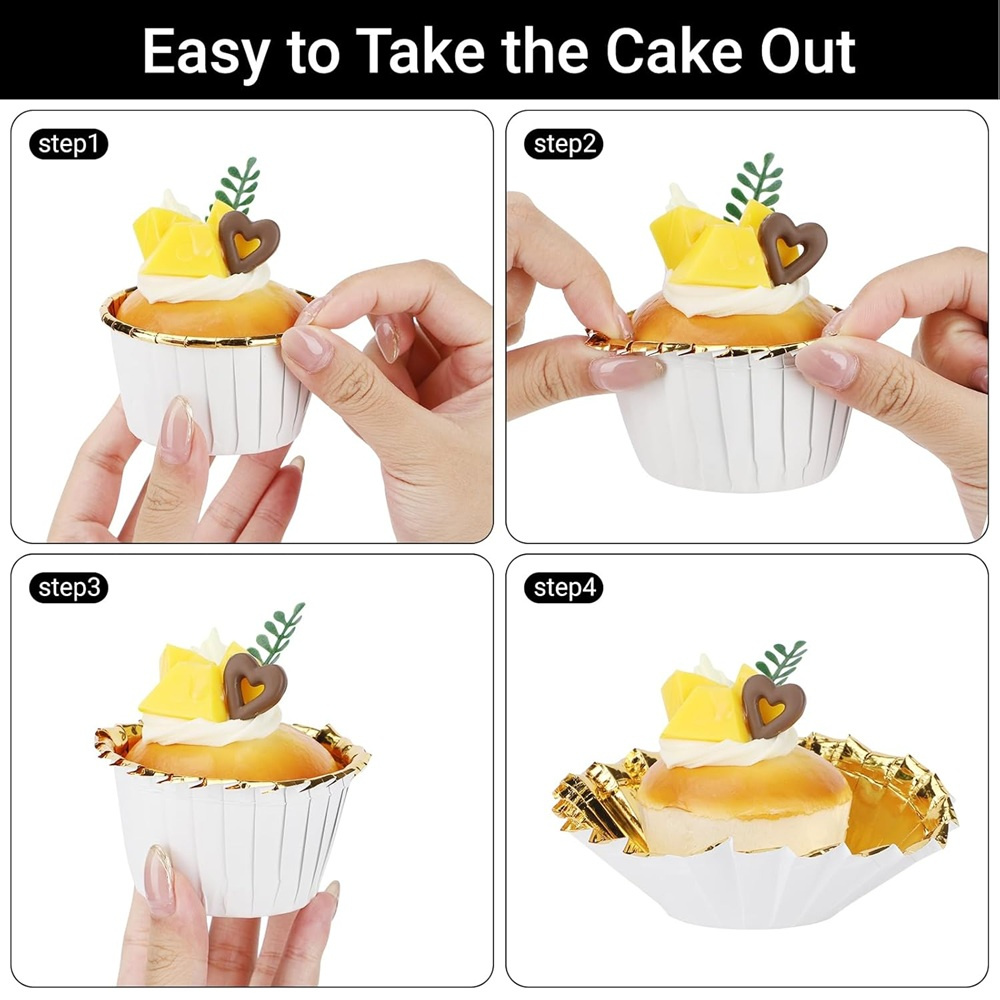 50 قطعة كأس الكعك ورقة مغلفة ك - مراجعة Kitchen Baking Paper وسعره