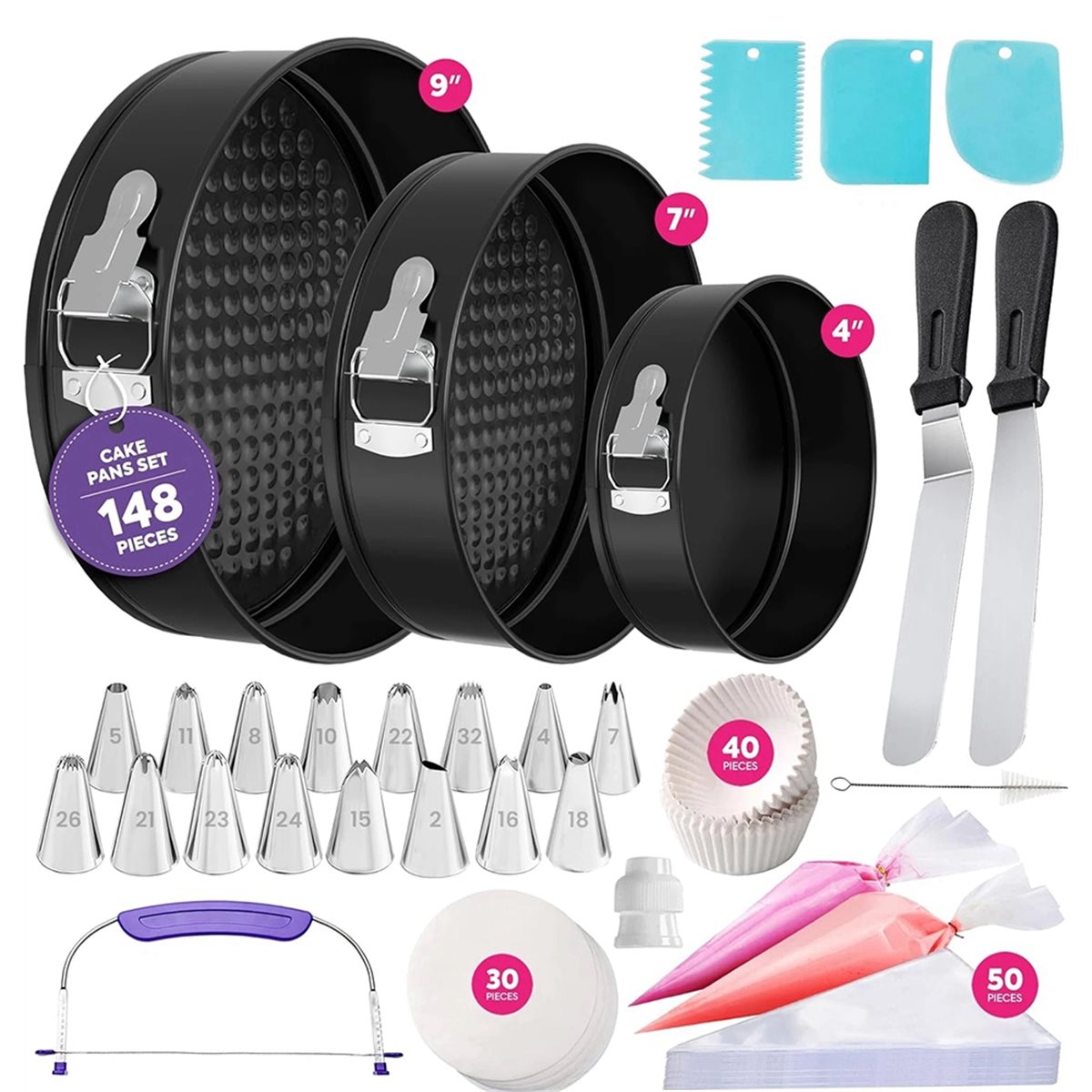 مجموعة قوالب الكيك 148 قطعة لع - مراجعة Springform Pan Set وسعره