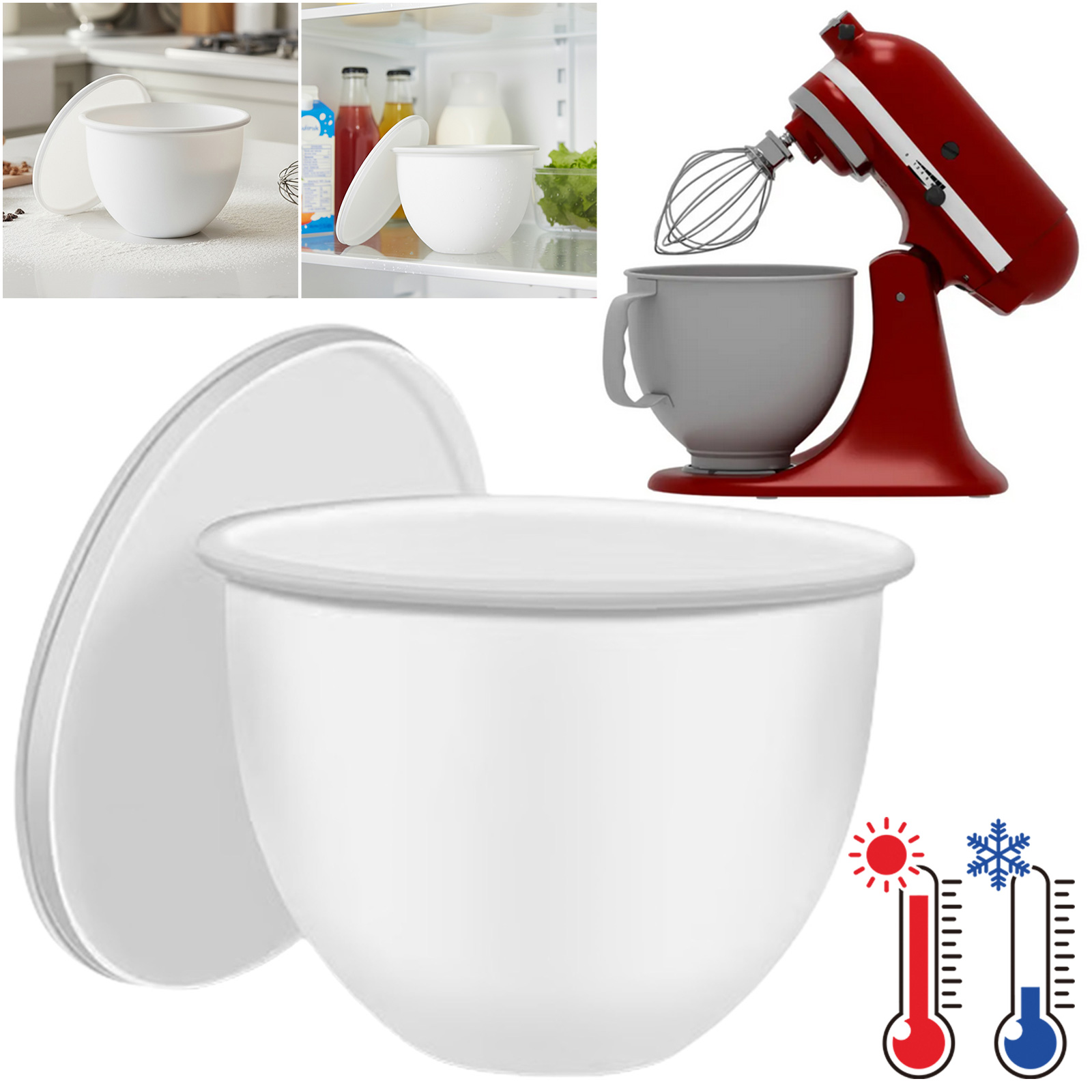 1 قطعة لوحة حماية من السيليكون - مراجعة Kitchenaid Baking Bowl وسعره