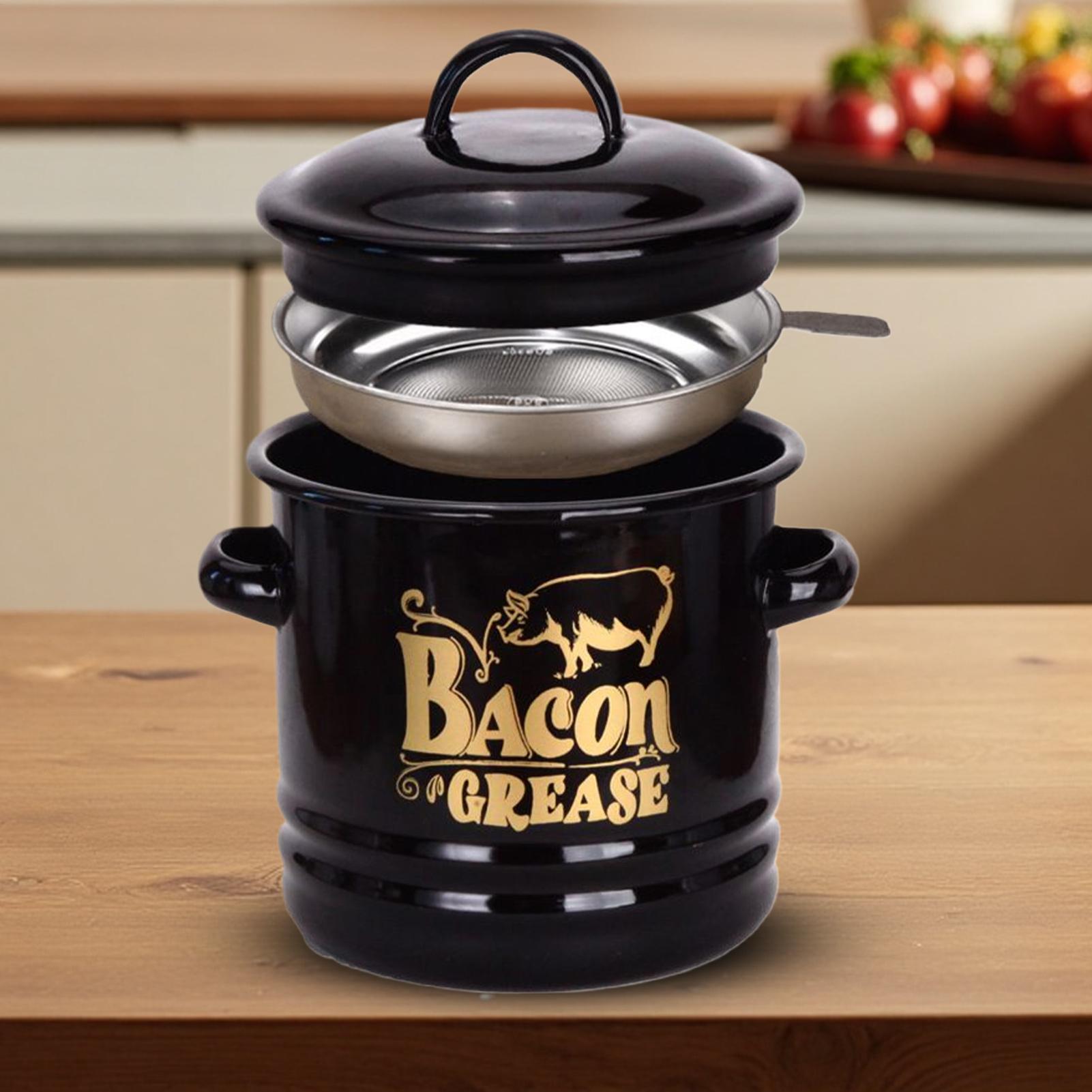 حاوية شحم لحم الخنزير المقدد 1 - مراجعة Kitchen Baking Canisters وسعره