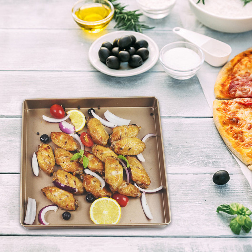 صينية خبز بيتزا مربعة غير لاصق - مراجعة Kitchen Baking Trays وسعره