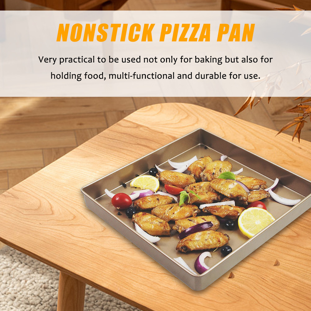 صينية خبز بيتزا مربعة غير لاصق - مراجعة Kitchen Baking Trays وسعره
