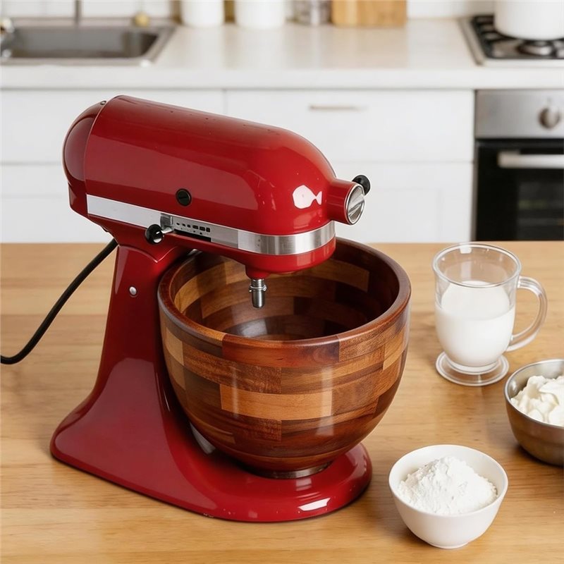 وعاء خلط خشبي AB41 لخلاط كيتشن - مراجعة Kitchenaid Baking Bowl وسعره