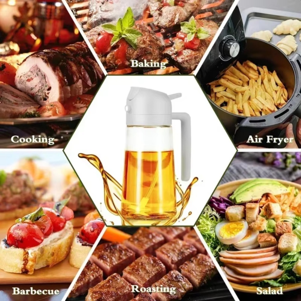 زجاجة رش زيت بلاستيكية 2 في 1  - مراجعة Kitchen And Baking وسعره