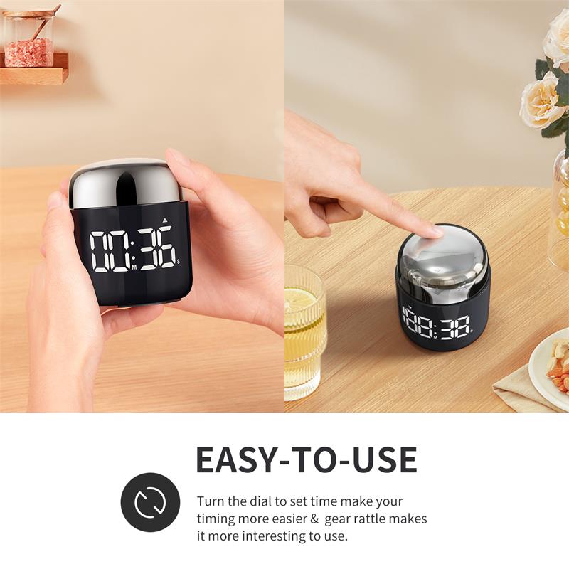 مؤقت مطبخ دوار بشاشة LED مع عد - مراجعة Kitchen Baking Timer وسعره