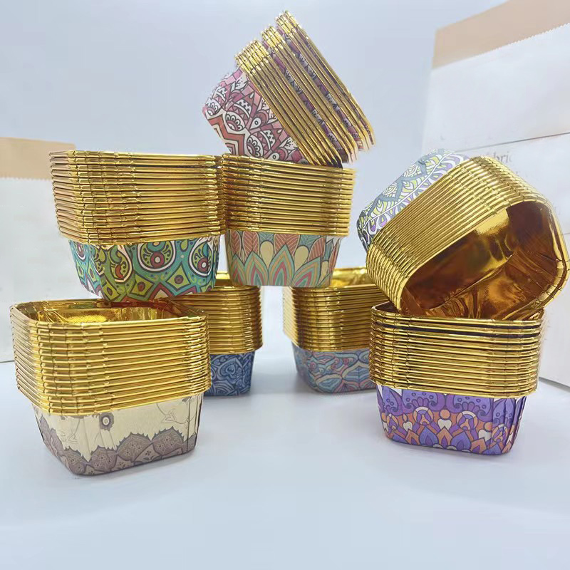 50 مجموعة من أكواب كب كيك مربع - مراجعة Kitchen Baking Paper وسعره