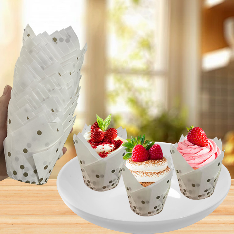 50/100 قطعة من أكواب الكيك الذ - مراجعة Kitchen Baking Paper وسعره